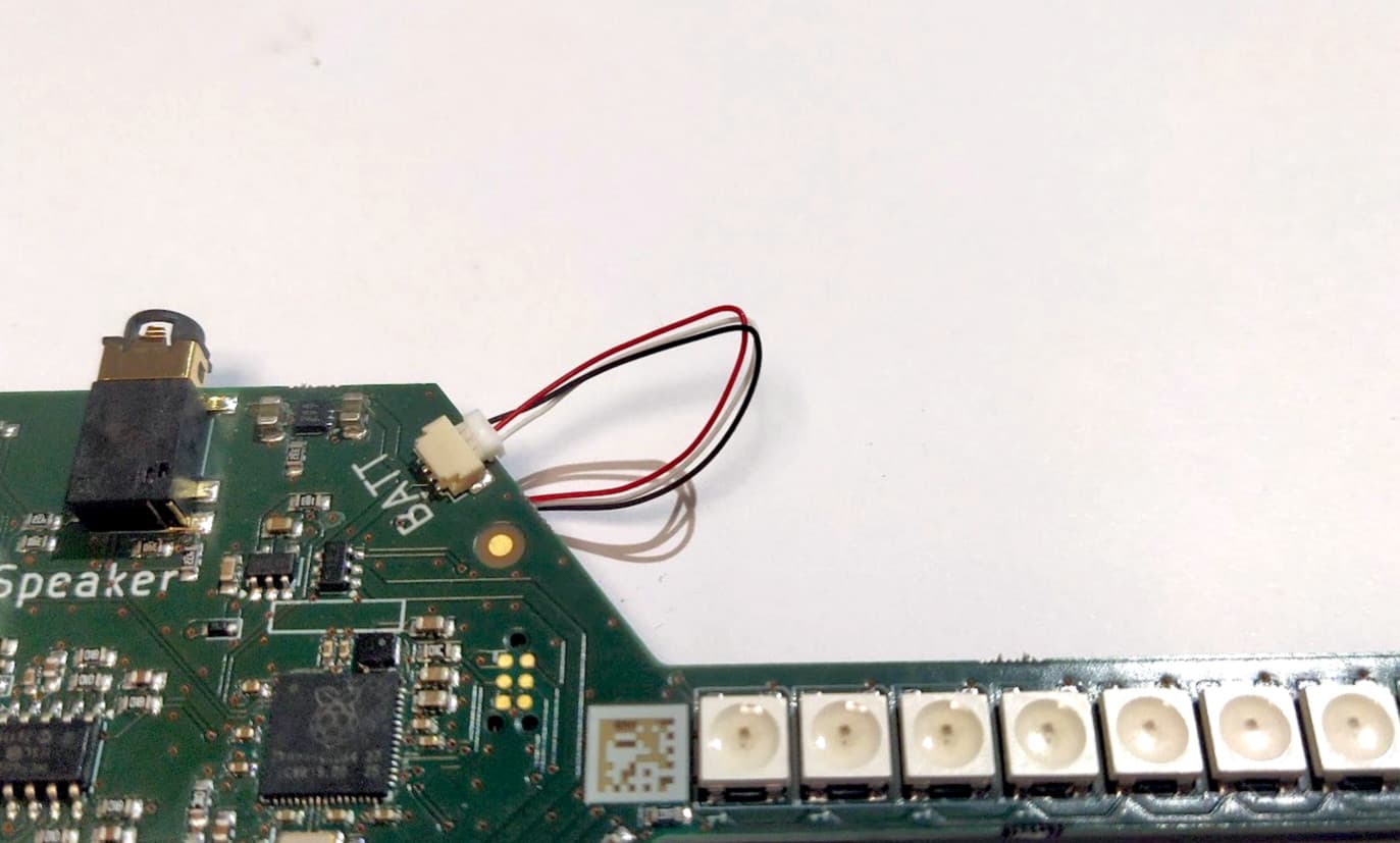 Battery connector plugged into the BATT socket