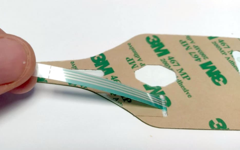 Peeling the FPC from the adhesive backing