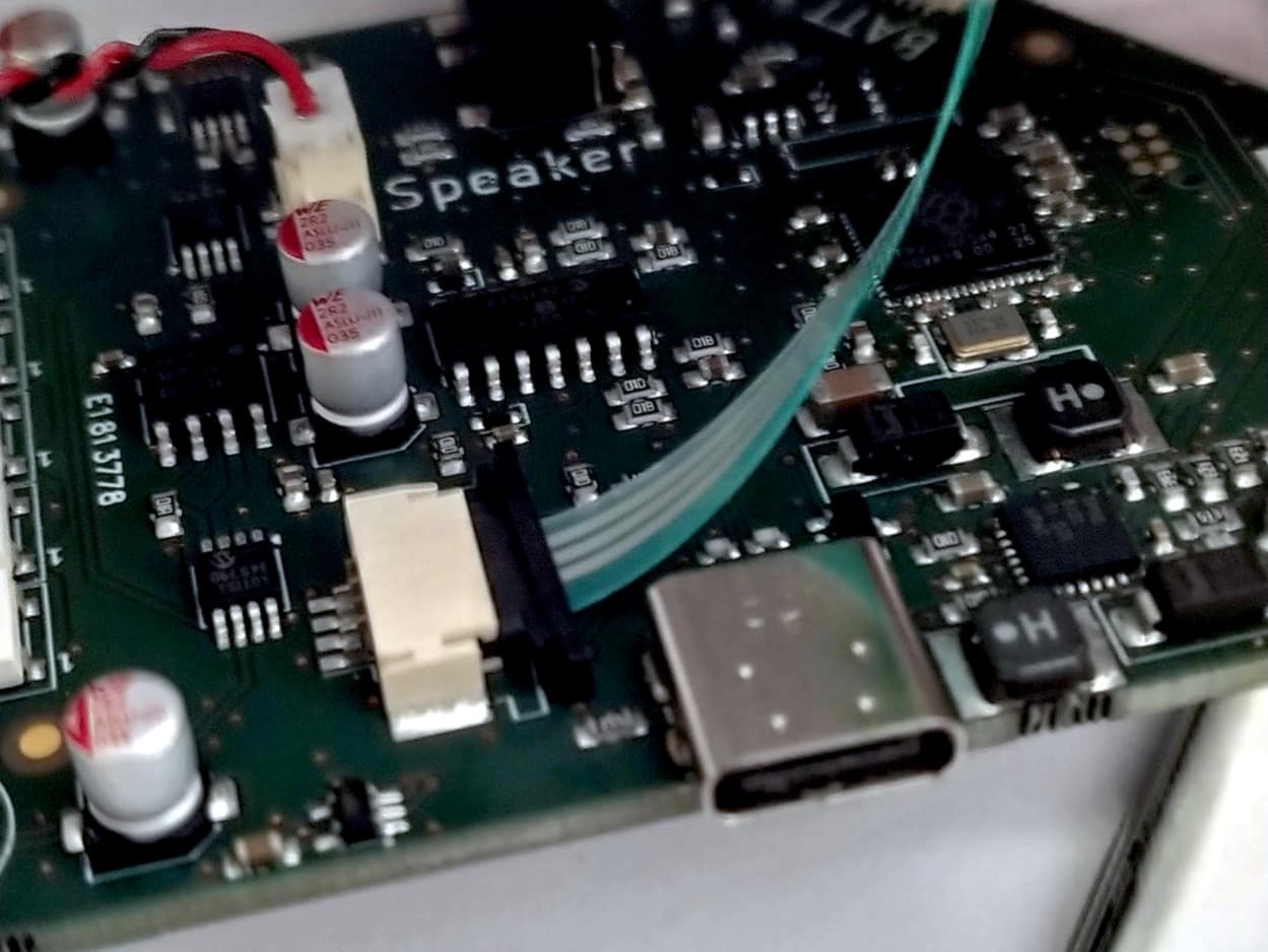 PCBA clicked into the top shell